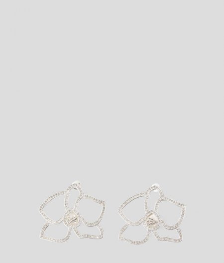 WOMEN'S K/AUTOGRAPH FLOWER EARRINGS - Silver