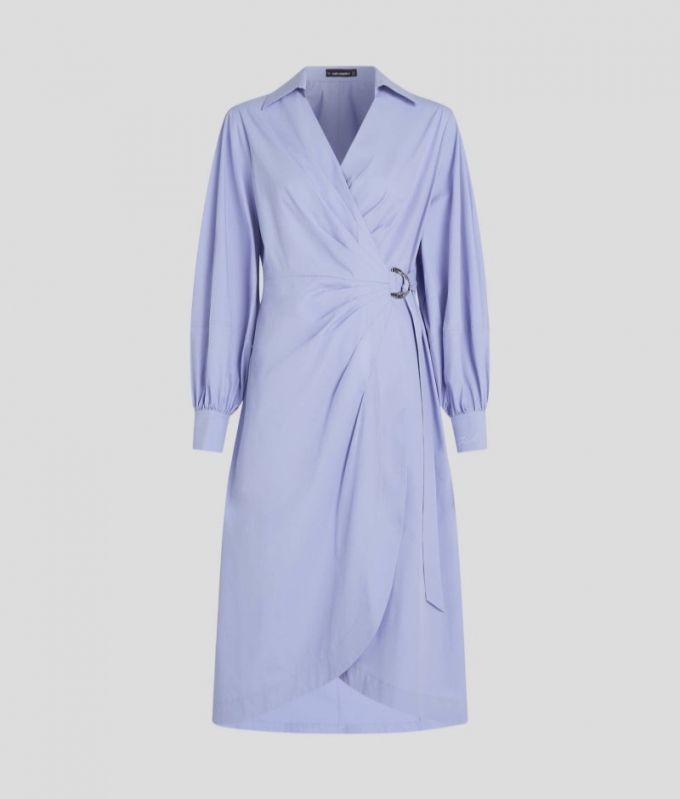 WOMEN'S WRAP SHIRT DRESS - White