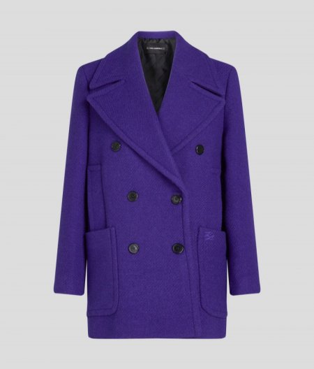 WOMEN'S WOOL PEACOAT - Deep Purple