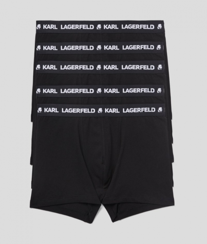 MEN'S KARL LOGO TRUNKS – 5-PACK - Black