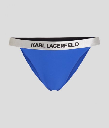 WOMEN'S KARL LOGO BIKINI BOTTOMS - Dazzling Blue