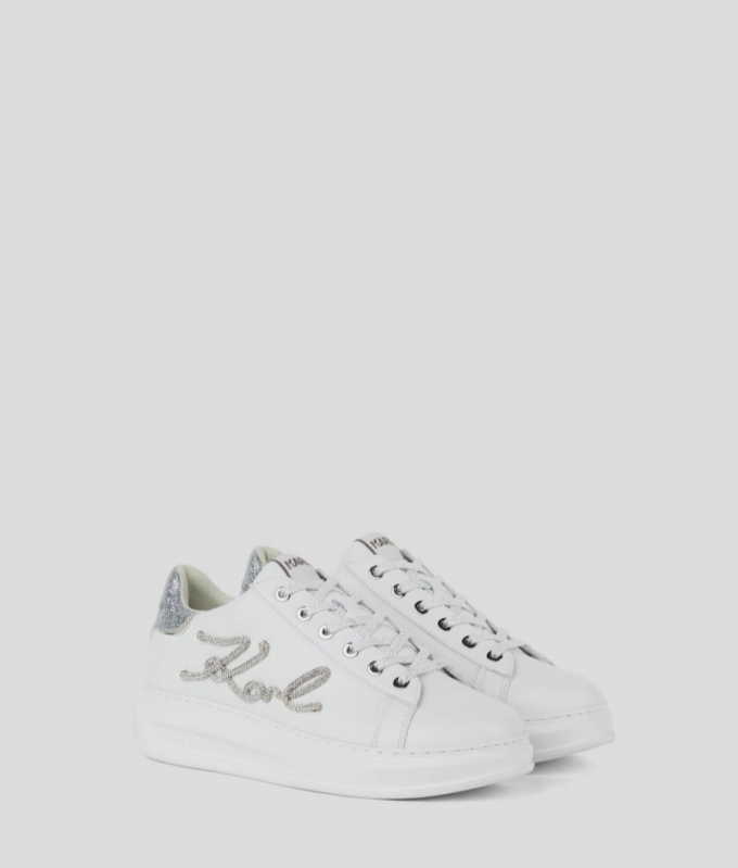 WOMEN'S KAPRI SIGNIA RHINESTONE SNEAKERS - White/Silver