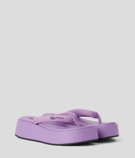 WOMEN'S KLJ WEDGE PUFFA SANDALS - Purple