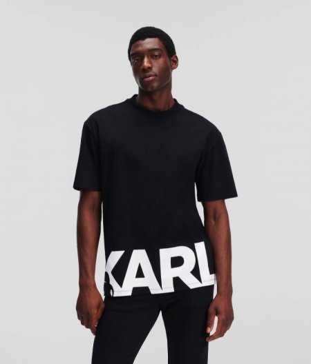 MEN'S KARL LOGO HEM T-SHIRT - Rainforest Green