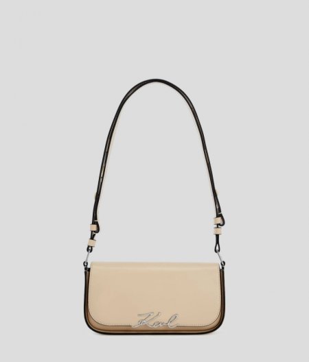 WOMEN'S K/SIGNATURE TWO-WAY CROSSBODY BAG - Trench Beige