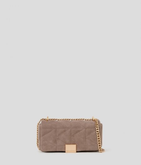 WOMEN'S K/KUILT NUBUCK SMALL CROSSBODY BAG - Ash Grey