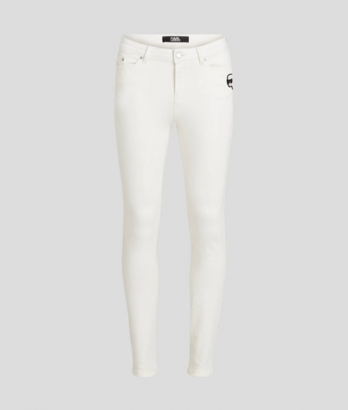 WOMEN'S IKON SKINNY JEANS - White Denim