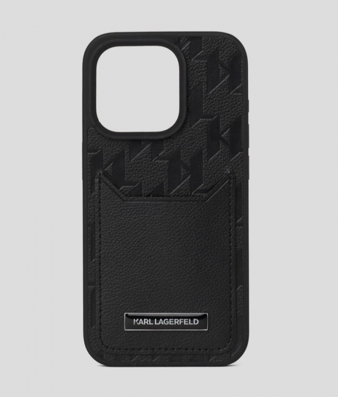 WOMEN'S KL MONOGRAM IPHONE 16 PRO MAX CASE - Black