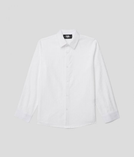 BOYS KL MONOGRAM SHIRT - White