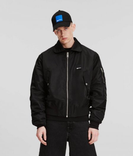 MEN'S KLJ PADDED BOMBER JACKET - BLACK