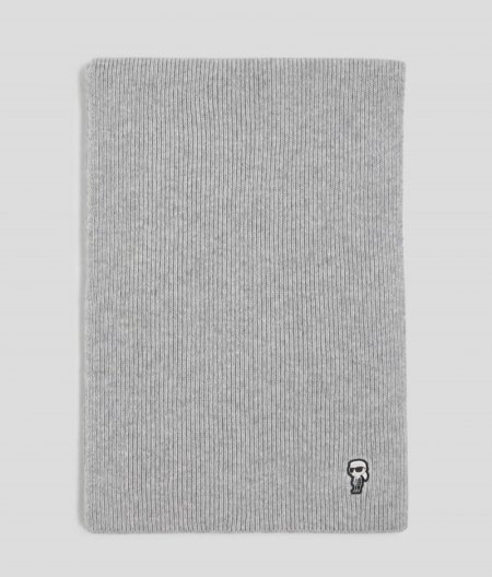 WOMEN'S IKON KNIT SCARF - Light Grey Mélange