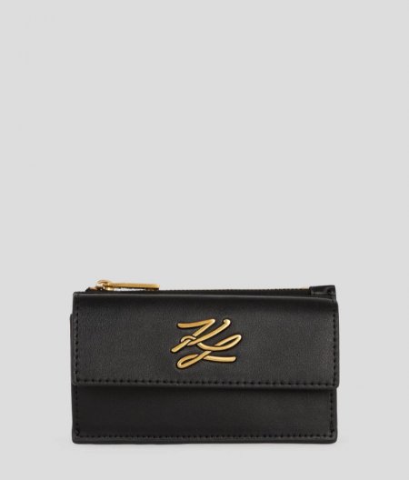 WOMEN'S K/AUTOGRAPH CARDHOLDER - Black/Gold