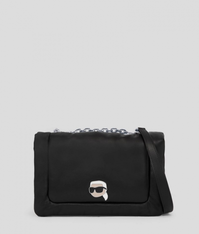 WOMEN'S IKON PUFFY SHOULDER BAG - White/Black