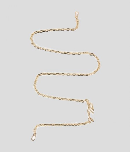 WOMEN'S K/SIGNATURE CHAIN SHOULDER STRAP - Gold