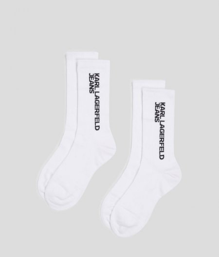 WOMEN'S KLJ LOGO SOCKS – 2 PACK - WHITE