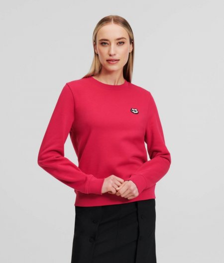 WOMEN'S IKON PATCH SWEATSHIRT - Rose Smoke