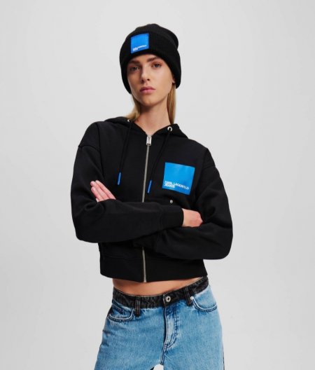 WOMEN'S KLJ ZIP-UP HOODIE - BLACK