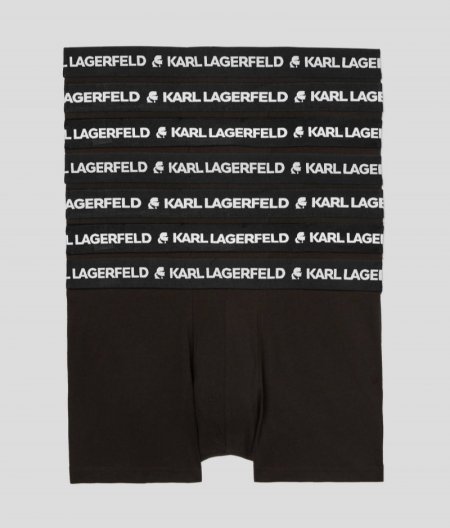 MEN'S KARL LOGO TRUNKS - 7 PACK - Black