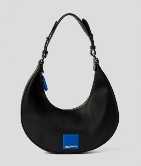 WOMEN'S KLJ SMALL HALF-MOON SHOULDER BAG - BLACK