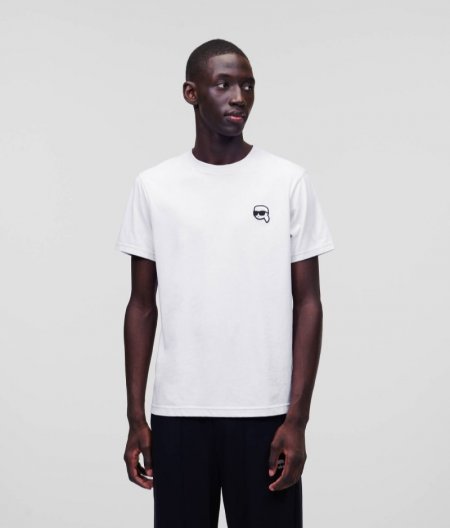 MEN'S KARL IKON PATCH T-SHIRT - White