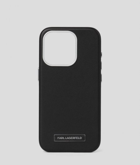 MEN'S KARL LOGO IPHONE 16 PRO CASE - Black