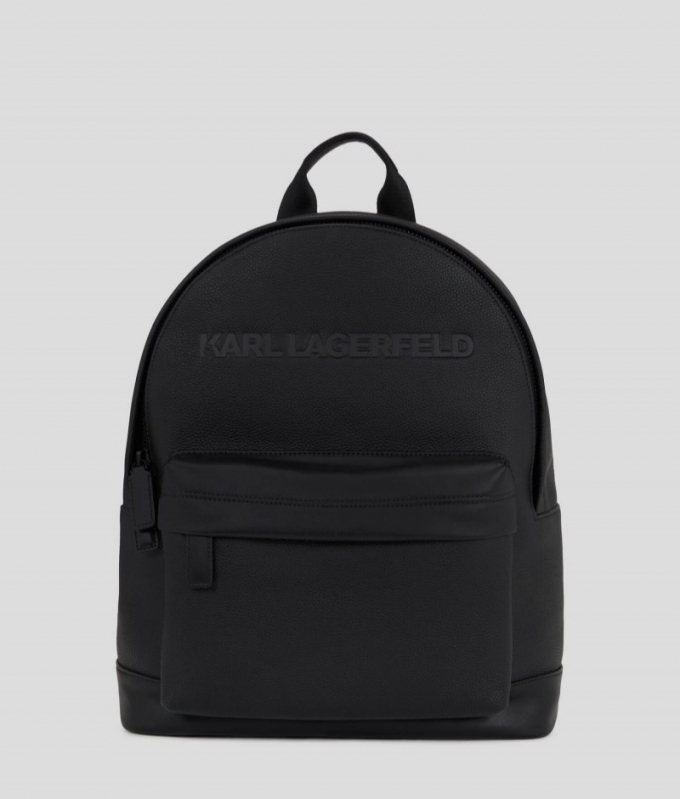 MEN'S K/ESSENTIAL LEATHER BACKPACK - Black