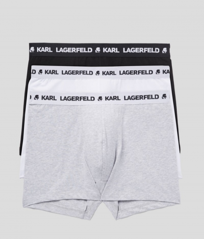 MEN'S KARL LOGO MONOCHROME TRUNKS - 3 PACK - Multi