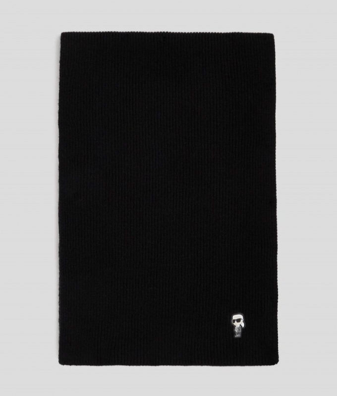 WOMEN'S IKON KNIT SCARF - Light Grey Mélange