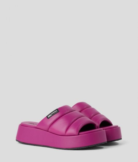 WOMEN'S KLJ WEDGE PUFFA SLIDES - Pink