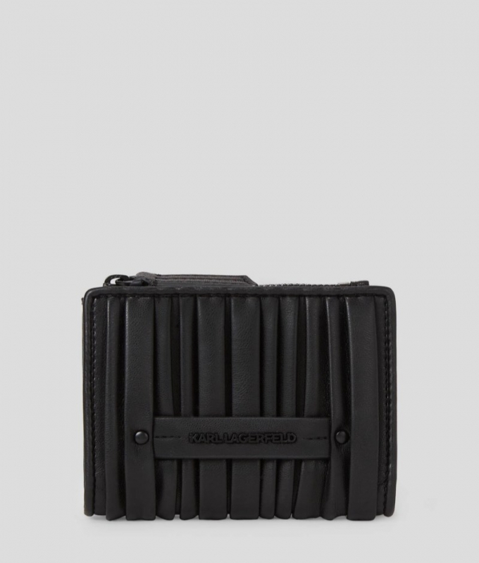 WOMEN'S K/KUSHION BI-FOLD WALLET - Black