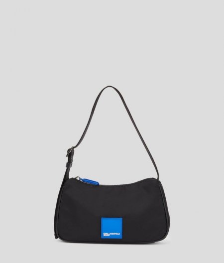 WOMEN'S KLJ NYLON Shoulder Bag - BLACK