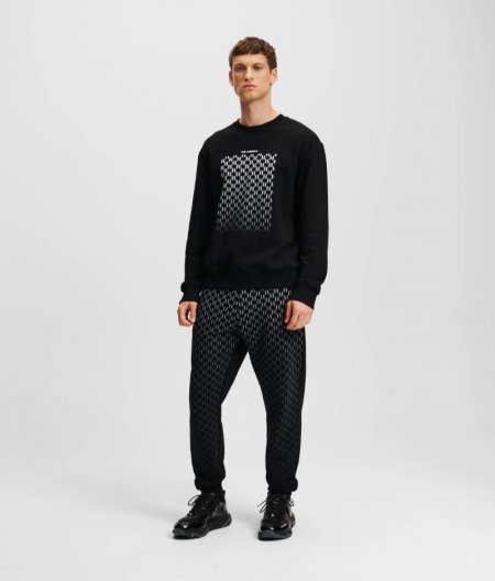 MEN'S KL MONOGRAM DEGRADÉ SWEATPANTS - Black Monogram Degrade