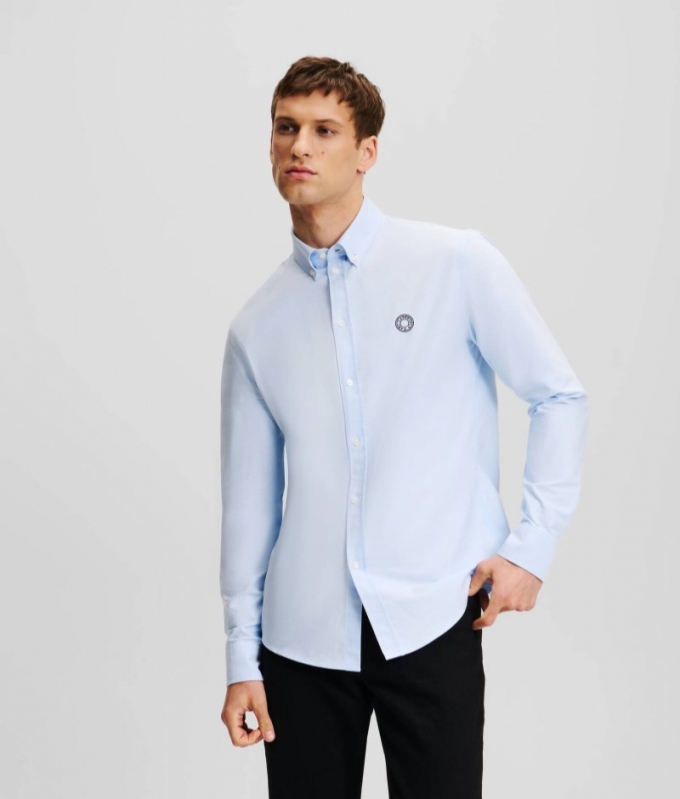 MEN'S CIRCLE LOGO OXFORD SHIRT - White