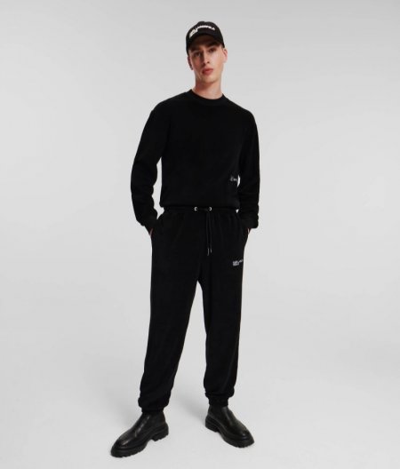 MEN'S KLJ TOWELING SWEATPANTS - BLACK