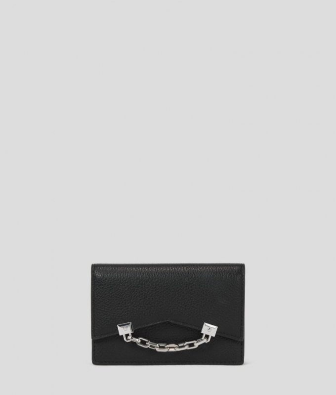 WOMEN'S K/SEVEN GRAINY MEDIUM WALLET - Black