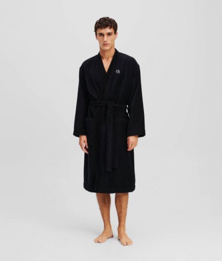 MEN'S IKON BATHROBE - Black