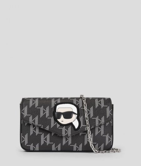 WOMEN'S IKON MONOGRAM KARL POCHETTE - Black