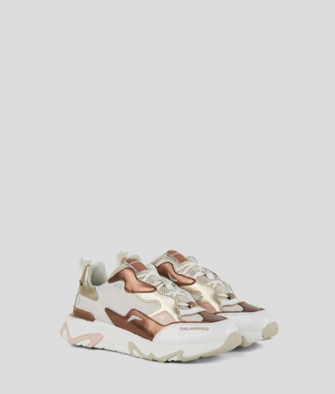 WOMEN'S BLAZE STRIKE LEATHER METALLIK SNEAKERS - Rose Gold