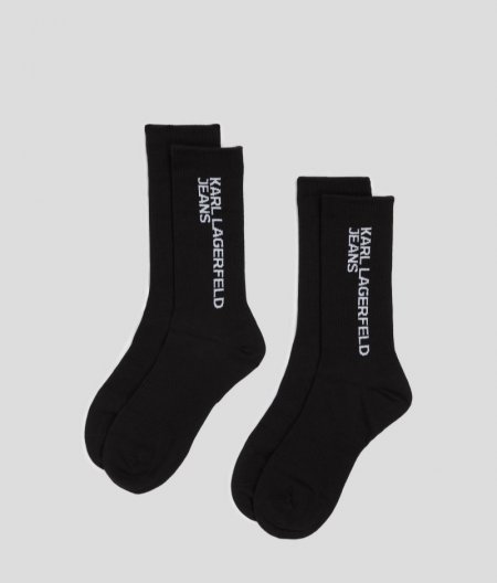 WOMEN'S KLJ LOGO SOCKS – 2 PACK - BLACK