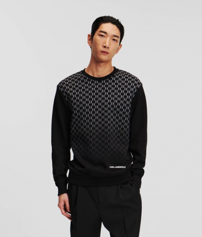 MEN'S KL MONOGRAM SWEATSHIRT - Black