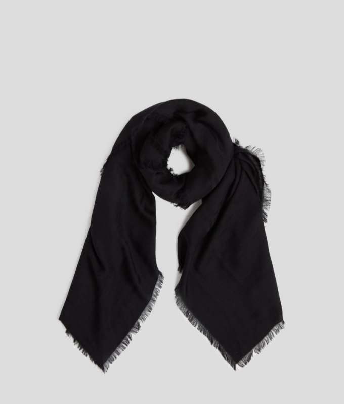 WOMEN'S K/MONOGRAM SCARF - Black