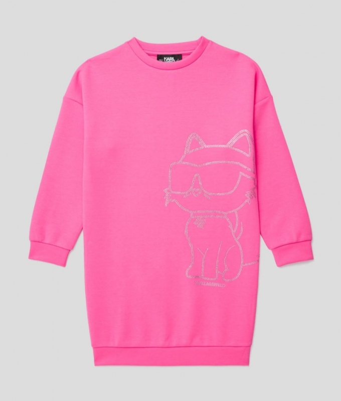 GIRLS IKON CHOUPETTE SWEAT DRESS - Pink