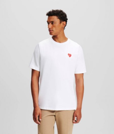 MEN'S K/HEART T-SHIRT - White