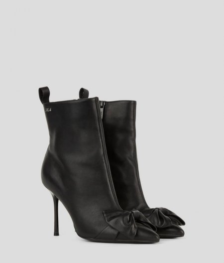 WOMEN'S SARABANDE BOW ANKLE BOOTS - Black