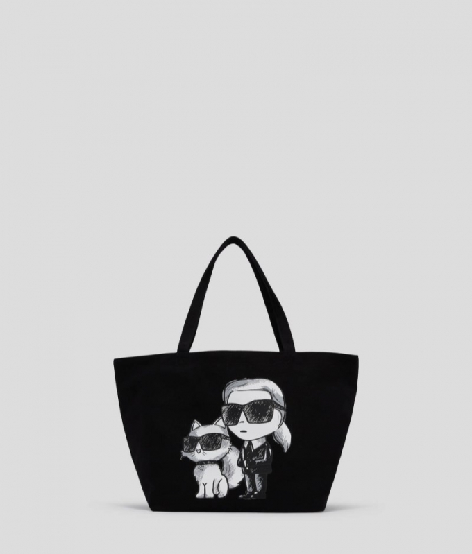 WOMEN'S IKON KARL & CHOUPETTE SHOPPER - Black/White