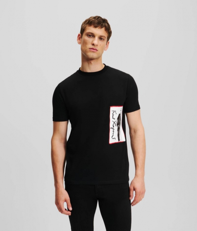 MEN'S KARL ARCHIVE T-SHIRT - BLACK/BLACK