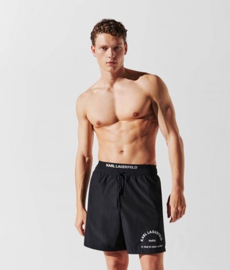 MEN'S RUE ST-GUILLAUME MEDIUM-LENGTH BOARDSHORTS - Black