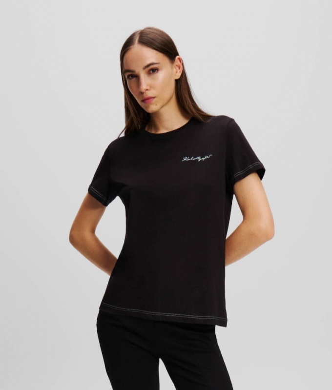 WOMEN'S KARL SIGNATURE T-SHIRT - White