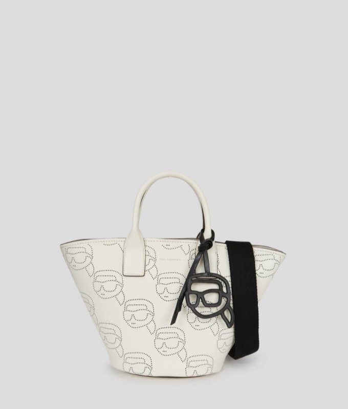 WOMEN'S IKON PERFORATED TOTE BAG - Off White