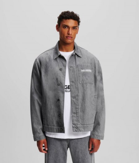 MEN'S RUE ST-GUILLAUME WASHED DENIM JACKET - Washed Wet Weather Grey